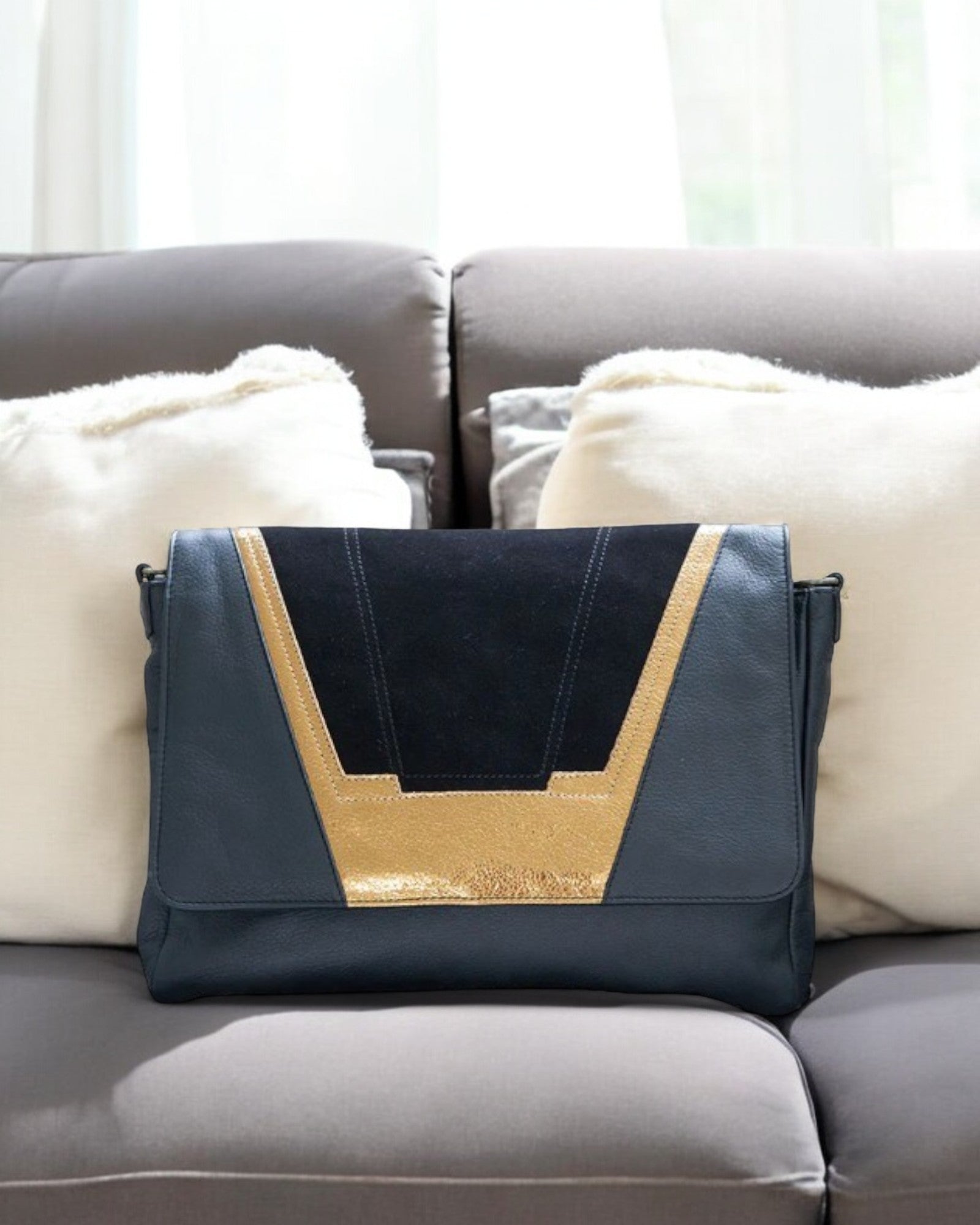 antoinette ameska Sac TOKYO Noir/Bronze