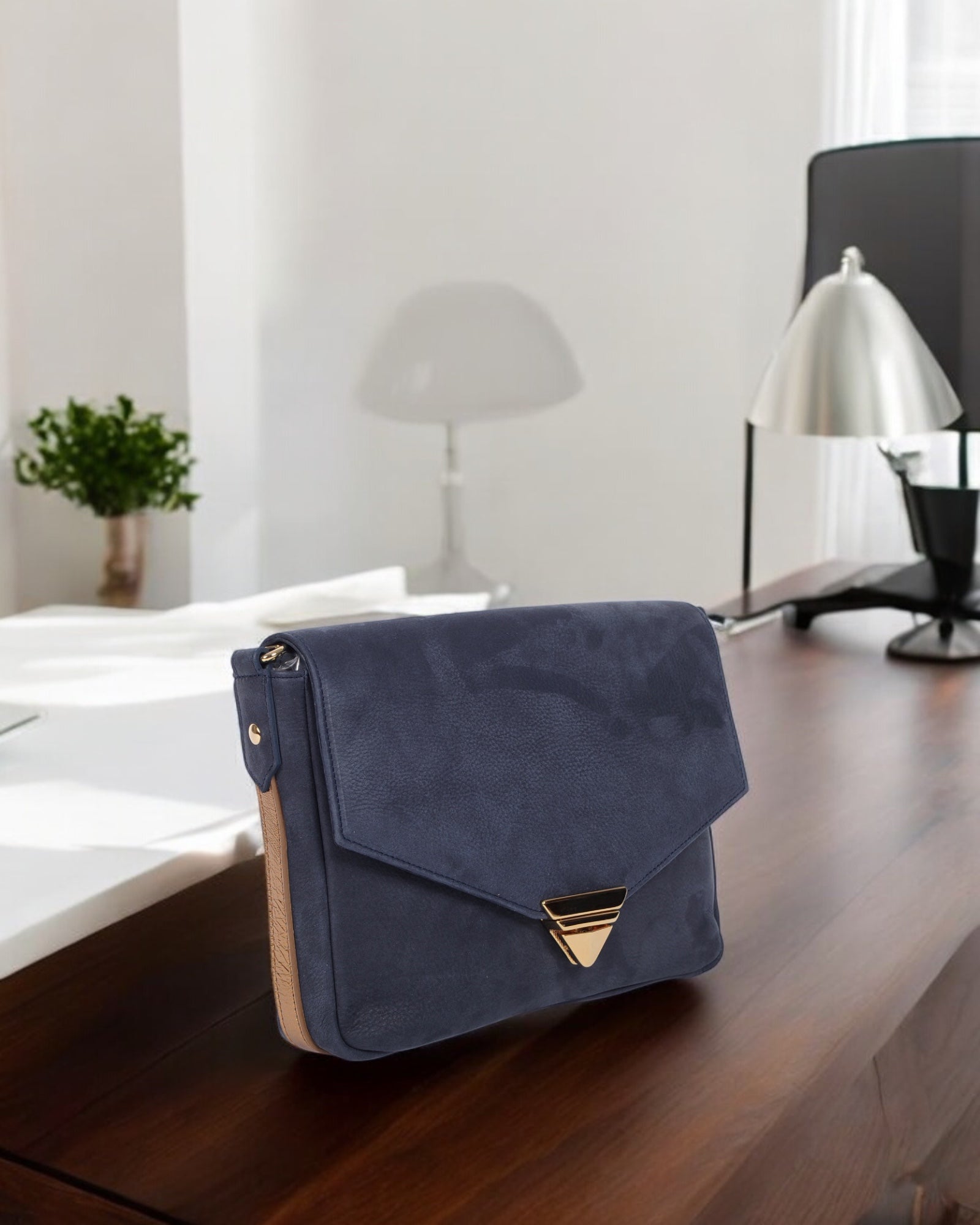 antoinette ameska Petit Sac POSITANO Bleu Pétrole