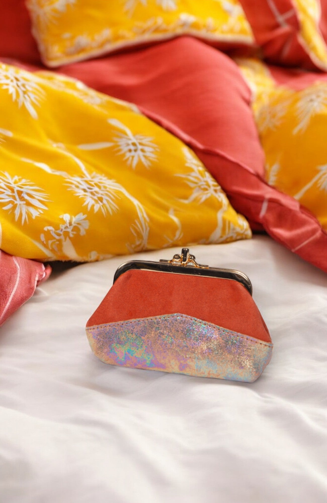 antoinette ameska Porte-Monnaie CAPRI Agrume/Holo Rose