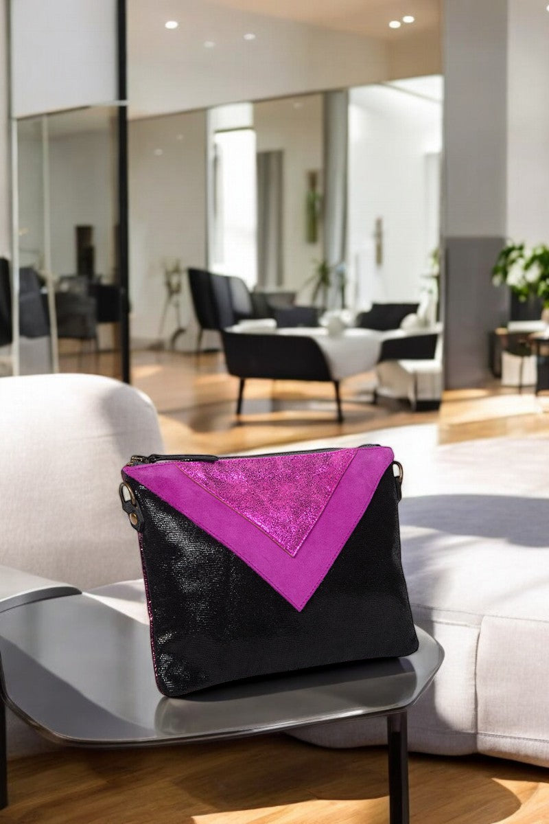 antoinette ameska Pochette GIZEH Noir/Fushia