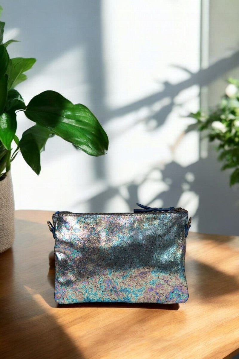 antoinette ameska Pochette ZANZIBAR Bleu Électrique/Hologramme