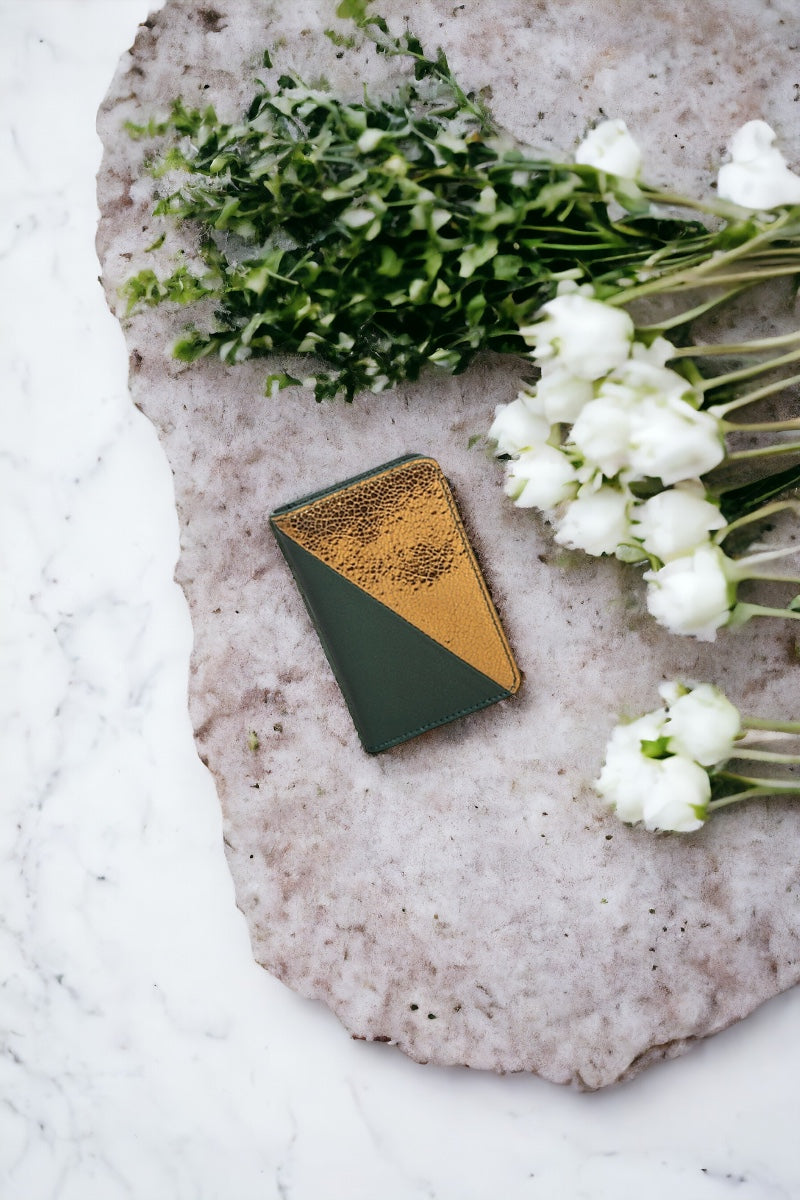 antoinette ameska Porte-carte BILBAO Vert Forêt/Bronze