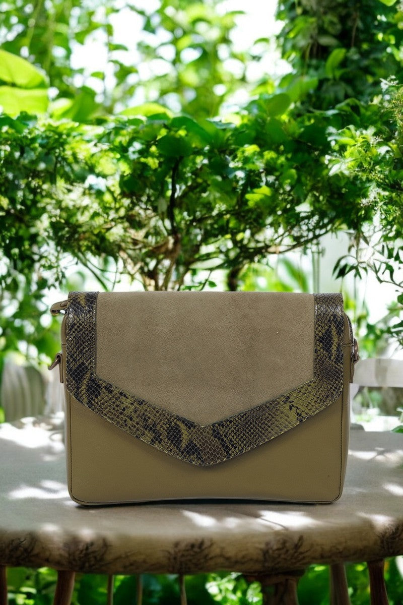 antoinette ameska Sac CAIRE Kaki/Python