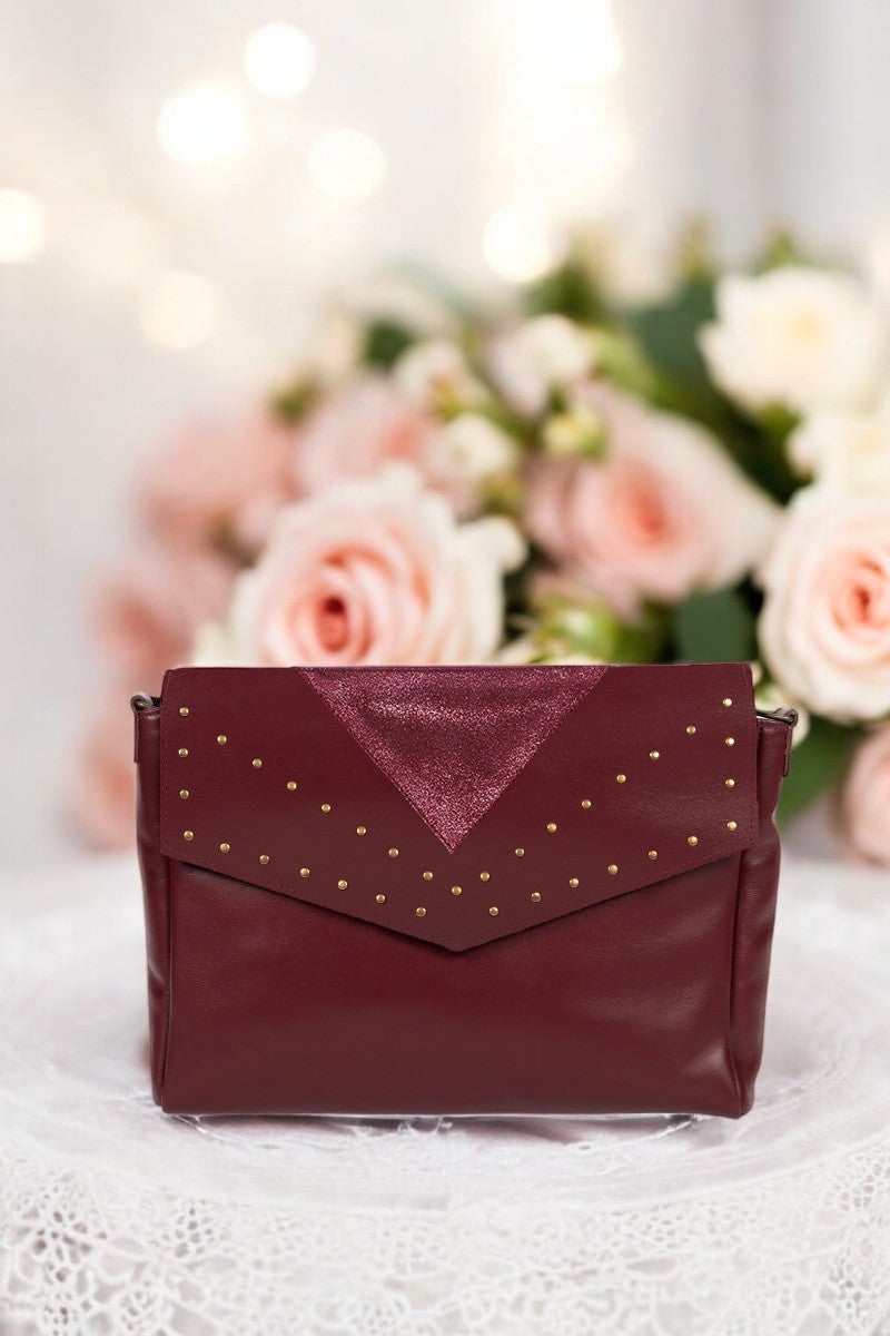 antoinette ameska Sac NORA Bordeaux/Paillette