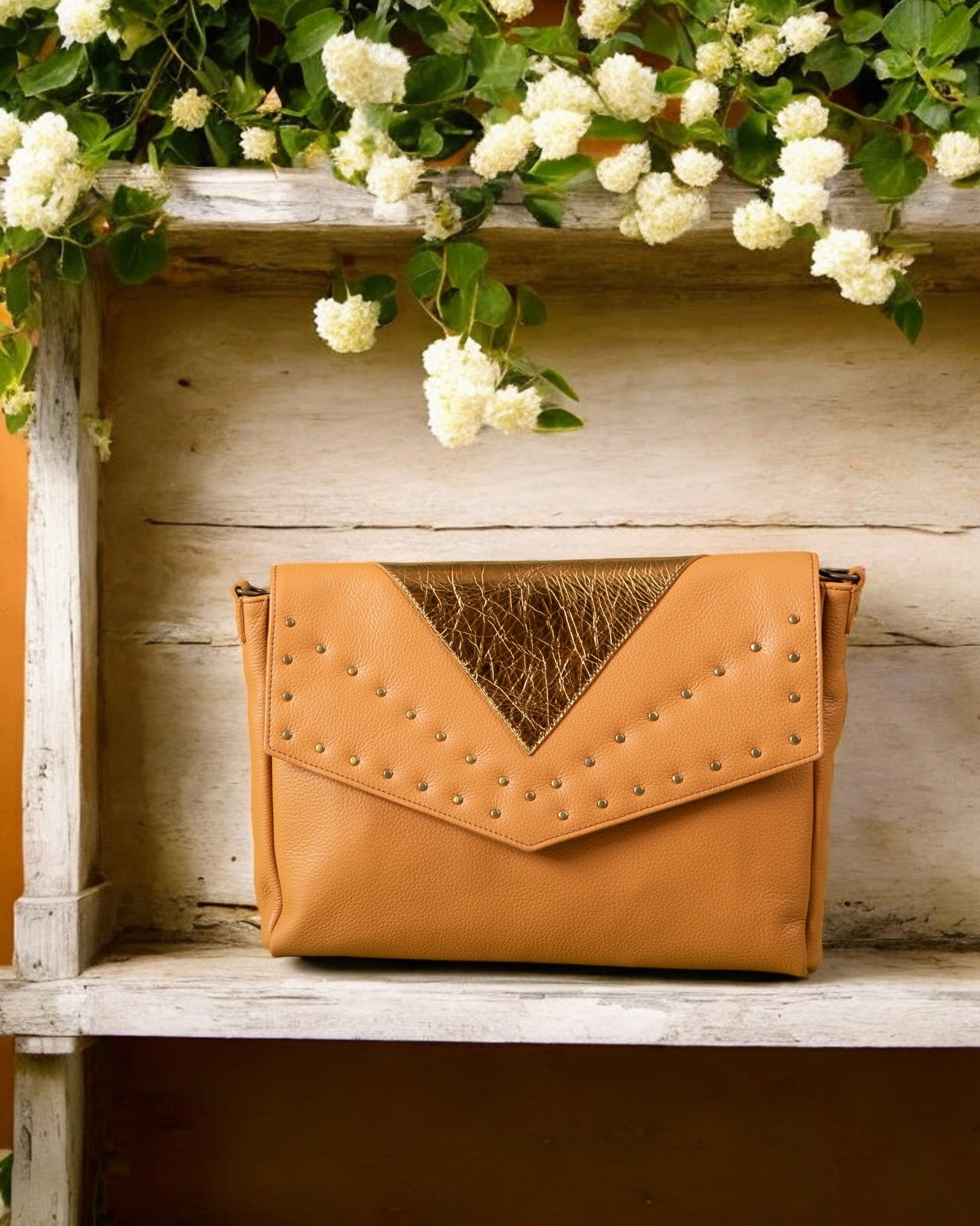 antoinette ameska Sac NORA Camel/Bronze