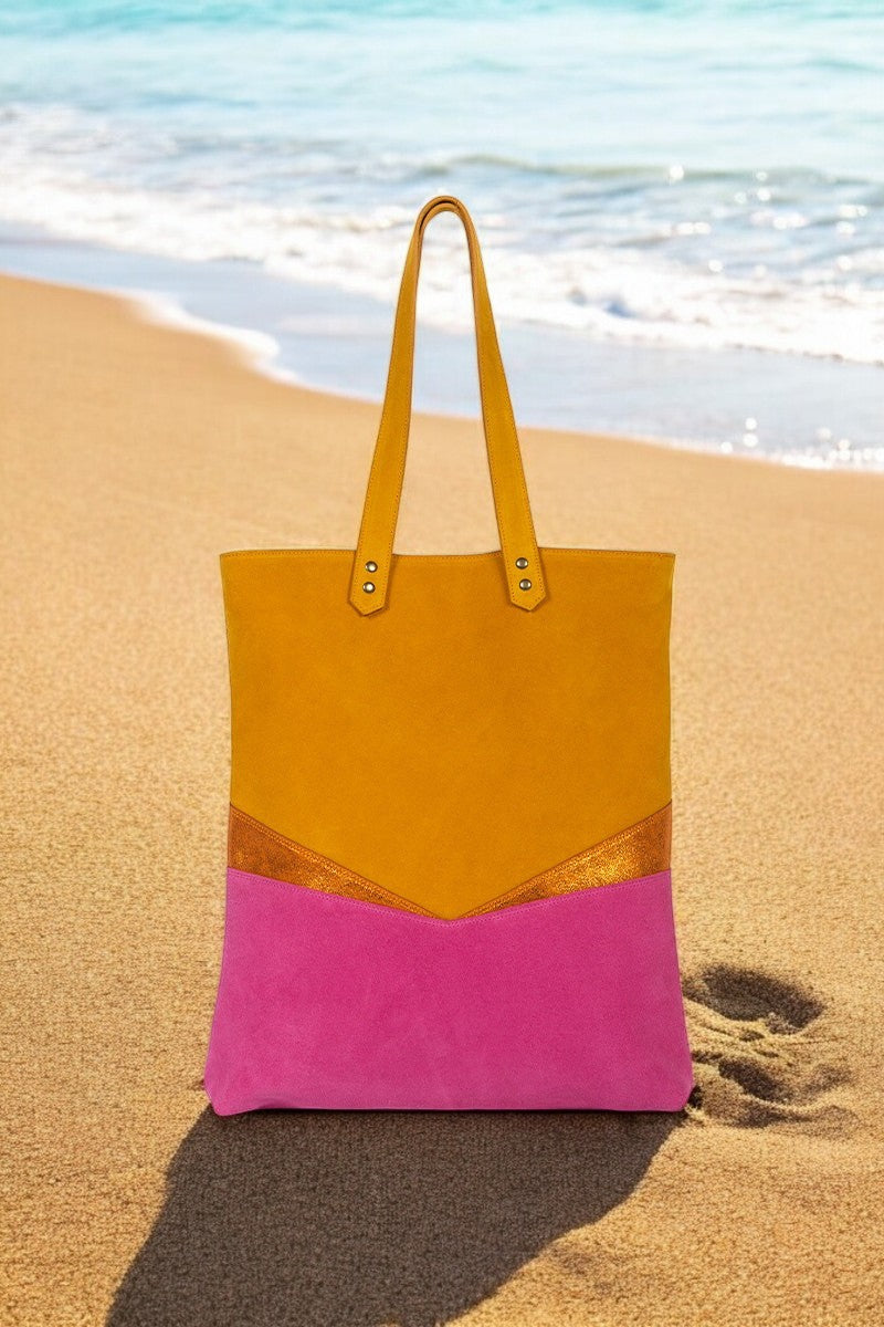 antoinette ameska Sac TIVOLI Rose Jaune Agrume