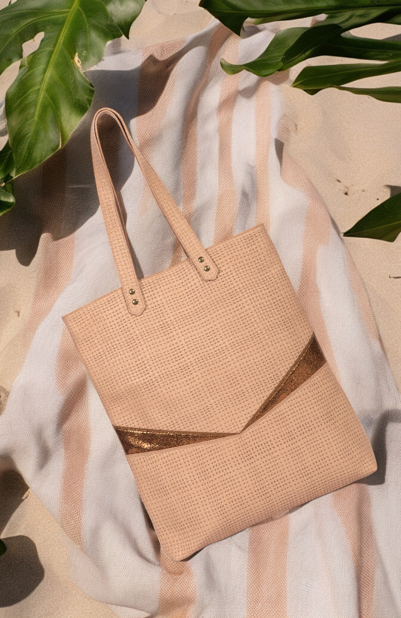 antoinette ameska Sac TIVOLI Rose Tresse/Bronze