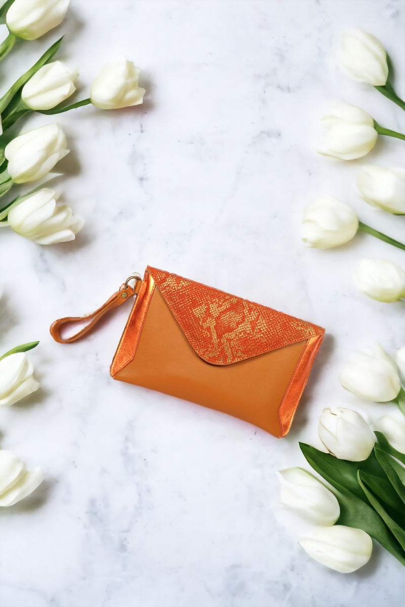 antoinette ameska Trousse TURIN Python/Tomette